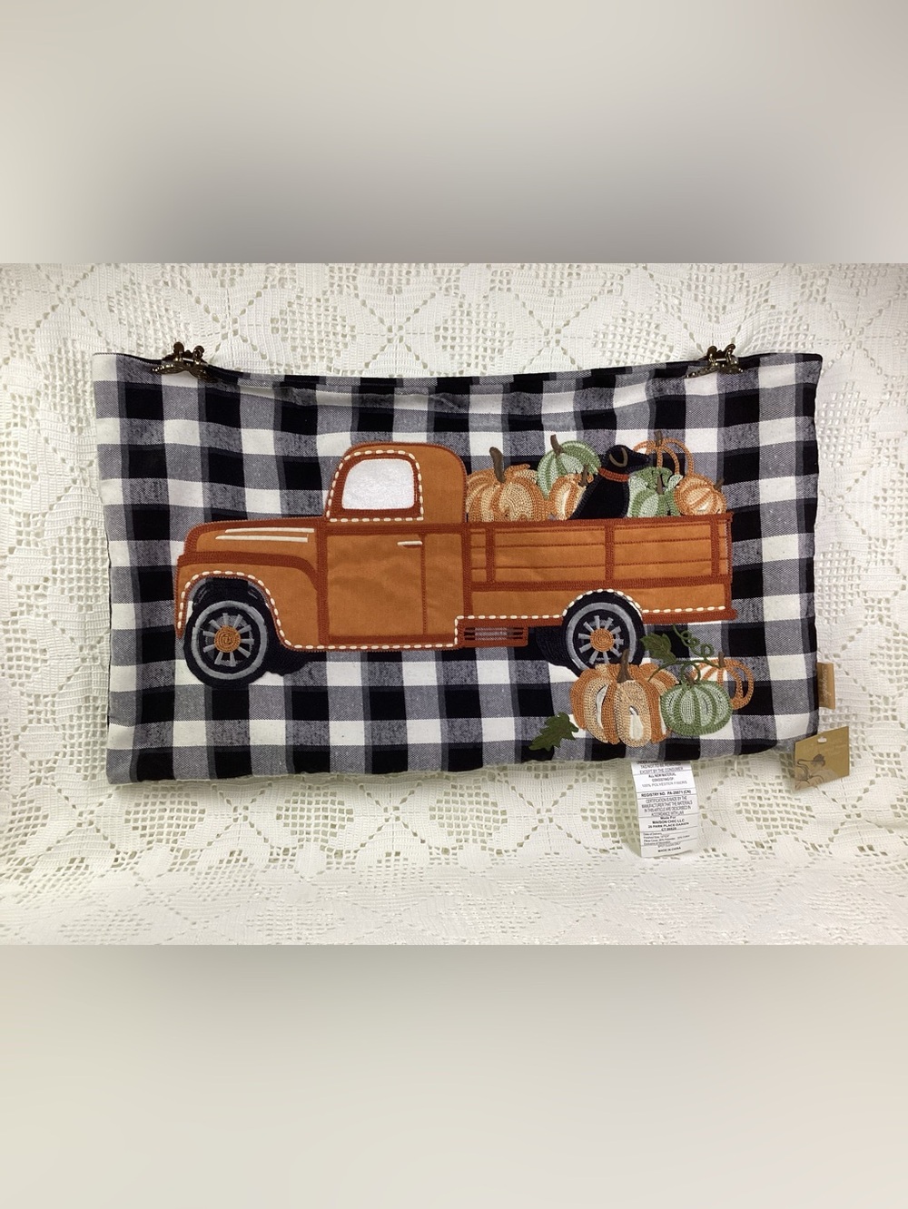 Seasonal Buffalo Check Truck Pillow Case with Zipper